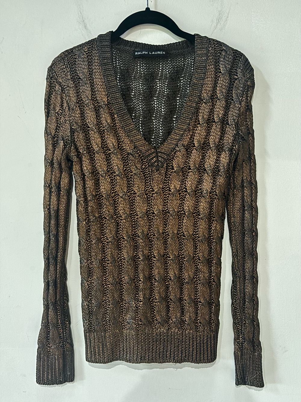 Vintage Ralph Lauren Black Label Metallic Sweater